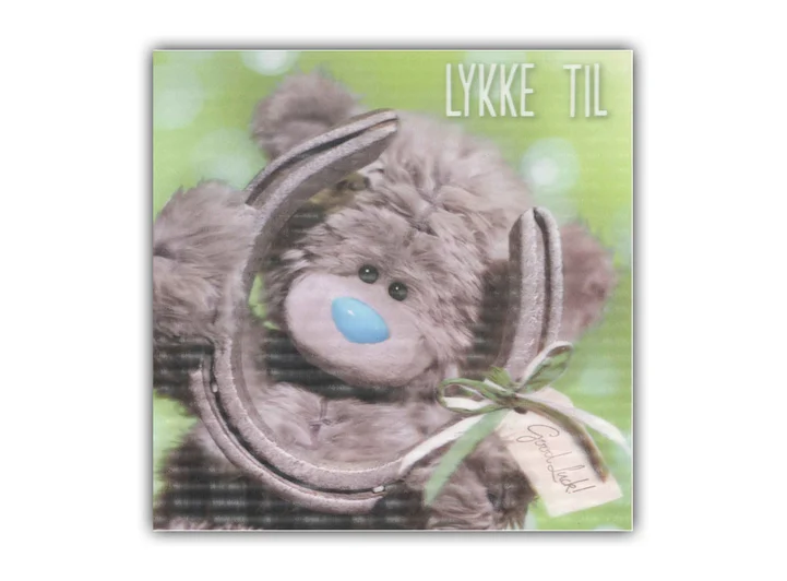 3D Doble Kort Me To You - Lykke til 3D Kort 