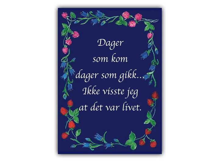 A6 Bente - Dager som kom A6 postkort 