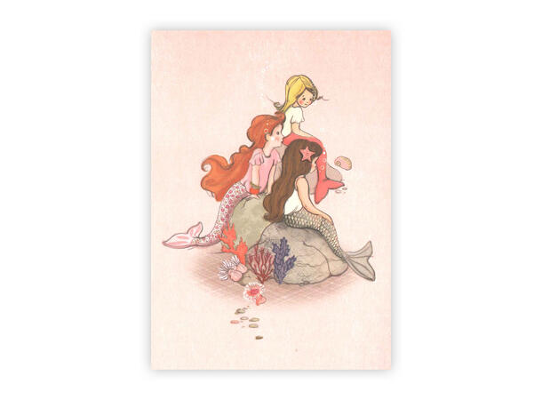 Belle & Boo - Postkort Mermaid Rock A6 