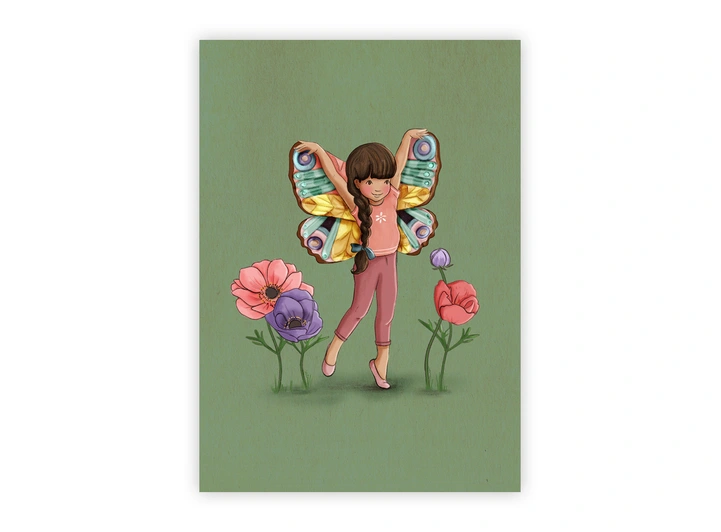 Belle & Boo - Postkort Winged A6 