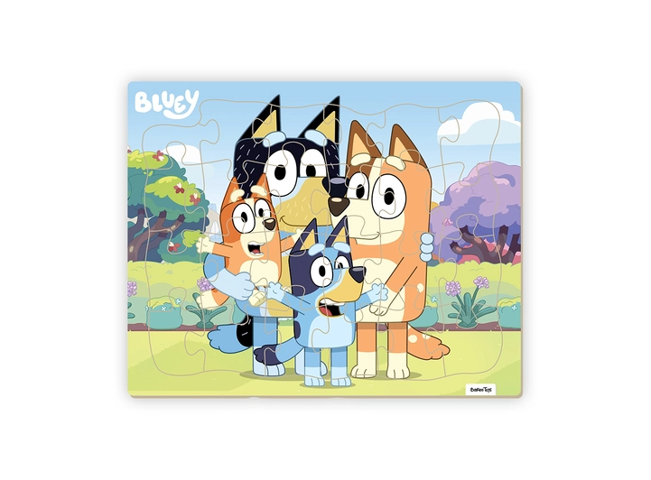 Bluey Rammepuslespill - Familien 24 brikker 