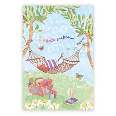 Dobbelt gratulasjonskort De beste ønsker A6 Dobbelt kort