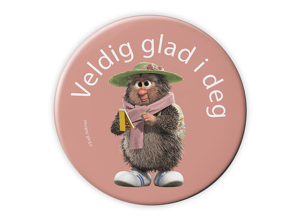 Flåklypa Magnet - Veldig glad i deg 5,6 cm