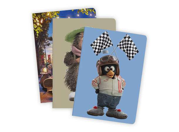 Flåklypa Notatbok 3pk - Soft cover 12x18 cm