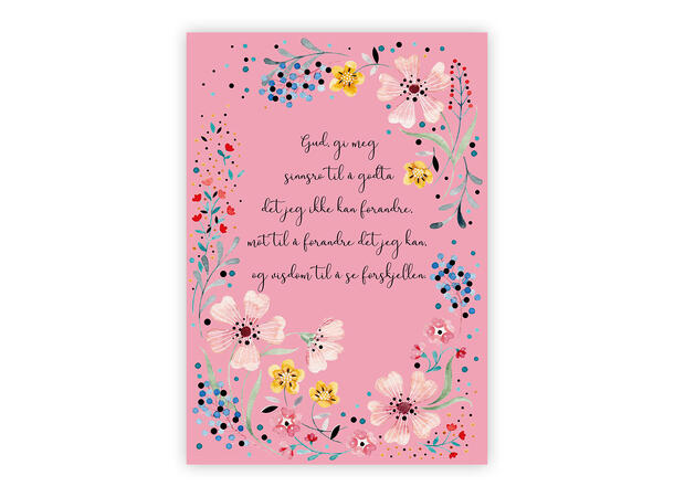 Kristent postkort - Gud, gi meg sinnsro A6 postkort 