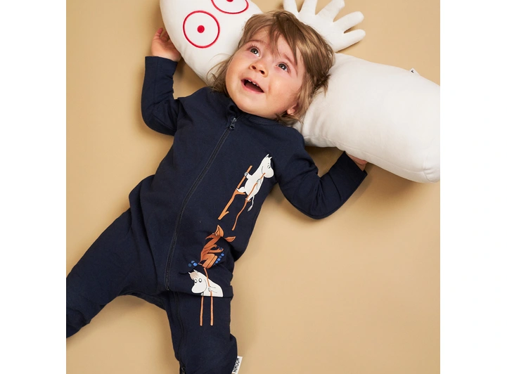 Mummi Pyjamas - Eventyr Mørkeblå 86 Babyklær fra Mummi 