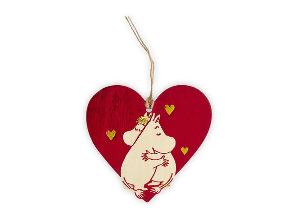 Mummi dekorasjon i tre - Hjerte 