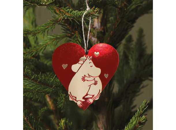 Mummi dekorasjon i tre - Hjerte 
