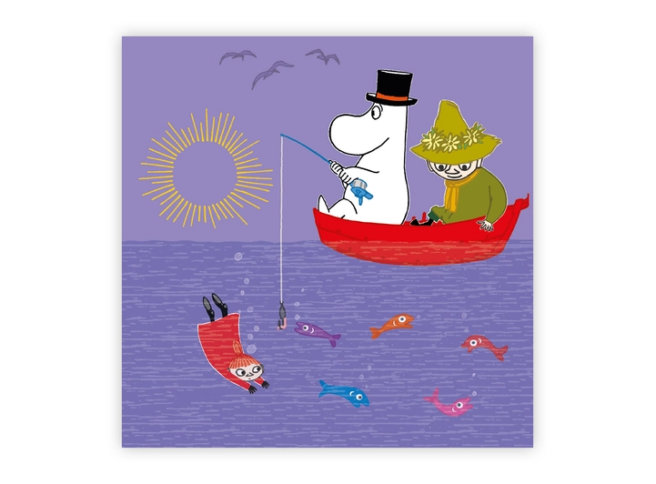 Mummi dobbeltkort - Fisketur 12 cm Mummi 