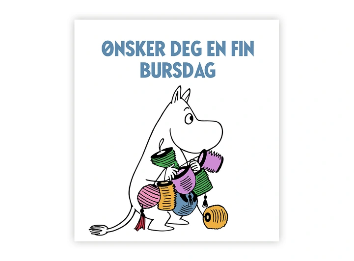 Mummi dobbeltkort - Ønsker deg en fin 7,5 cm Mummi 
