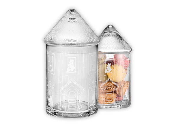 Mummi glasskrukke med lokk - Mummihuset 18,5cm