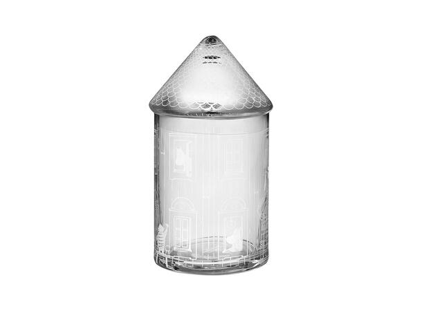 Mummi glasskrukke med lokk - Mummihuset 18,5cm