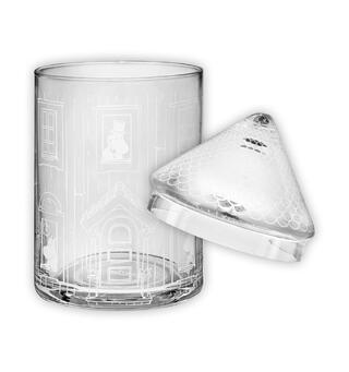 Mummi glasskrukke med lokk - Mummihuset 18,5cm
