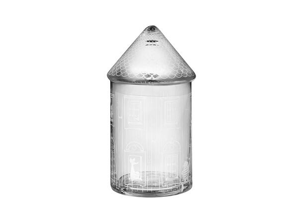 Mummi glasskrukke med lokk - Mummihuset 18,5cm
