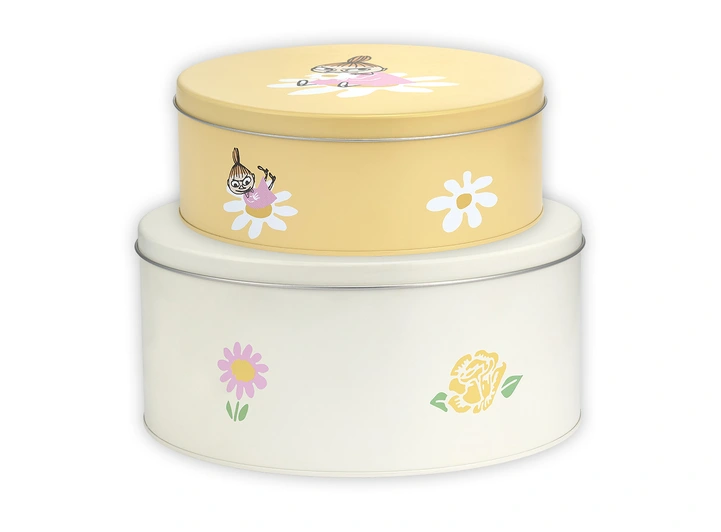 Mummi kakebokser - Blomster Sett à 2 