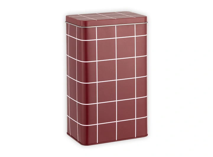 Muurla Kaffeboks - Checks & Stripes Brun/rosa 
