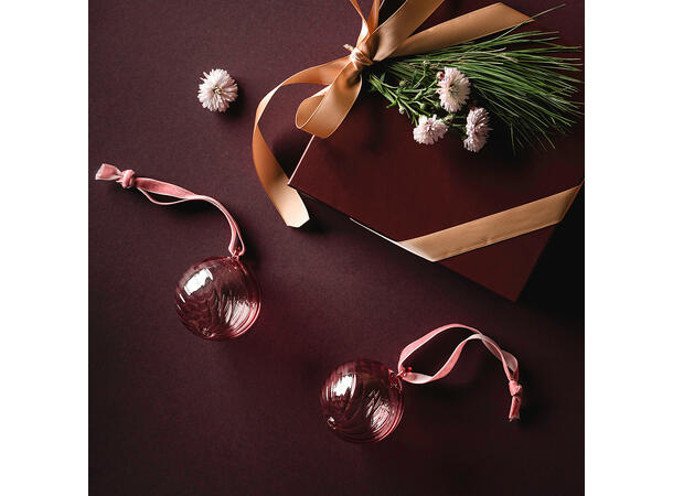 Muurla glasskule - Rosa 6cm