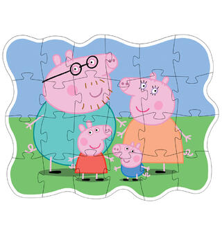 Peppa Gris Puslespill 24 brikker 3 +