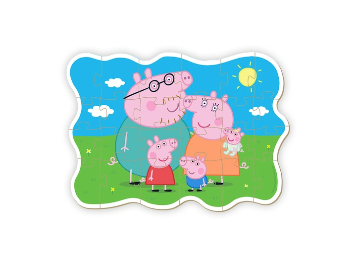 Peppa Gris Puslespill 24 brikker 3 + 