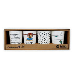 Pippi - melamin kopper 4 stk Pippi Langstrømpe