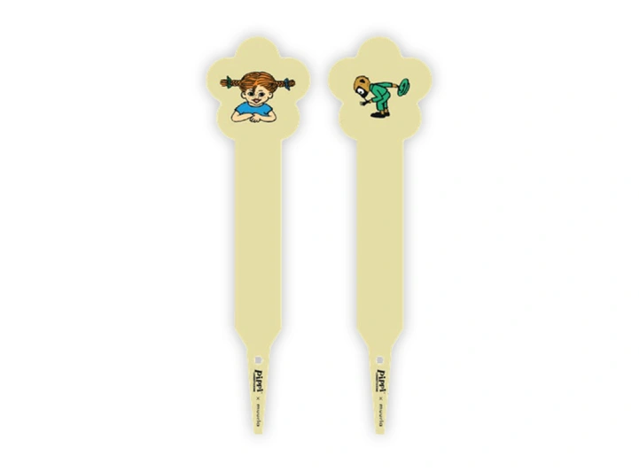 Pippi plantemarkør - Pippis hage 16 cm - 2 stk 