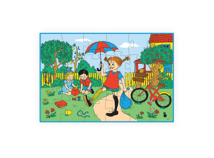 Pippi puslespill i koffert - 24 brikker 40 x 60 cm 
