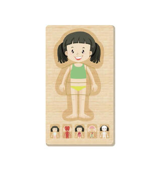 Puslespill kroppen jente - Trepuslespill