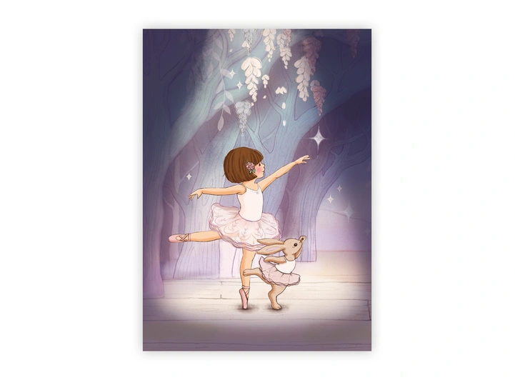 Belle & Boo - Postkort Ballet Show A6 