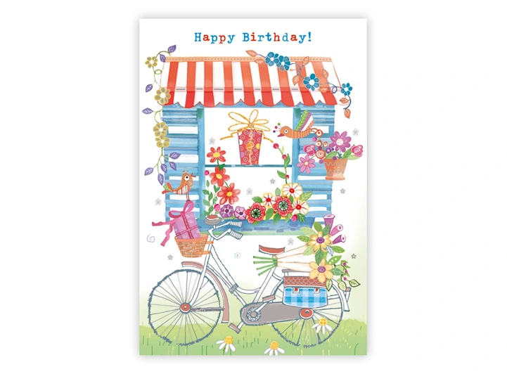 Dobbelt gratulasjonskort Happy Birthday A6 Dobbelt kort 
