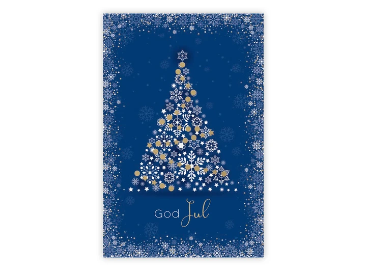 Dobbelt julekort God jul A6 Dobbelt kort 