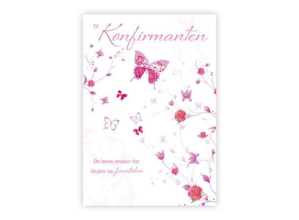 Dobbelt konfirmasjonskort A6 dobbelt kort 