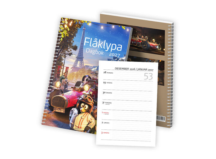 Flåklypa Dagbok 2027 Kalender 2027 