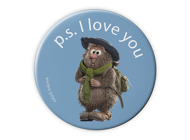 Flåklypa Magnet - I love you 5,6 cm