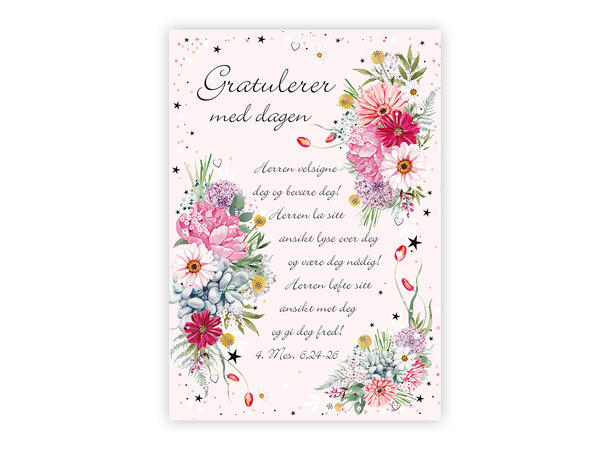 Kristent postkort - Herren velsigne deg A6 postkort 