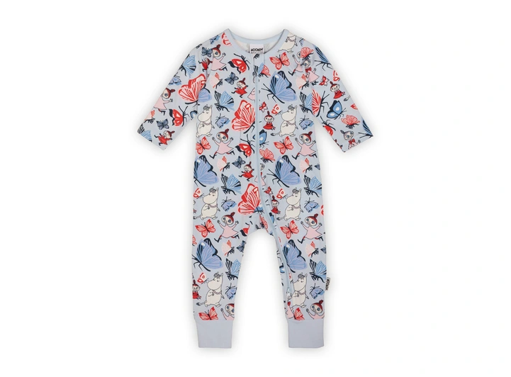 Mummi Pyjamas - Sommerfugl Blå 62 Babyklær fra Mummi 