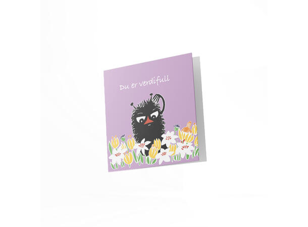 Mummi dobbeltkort - Du er verdifull 12 cm Mummi