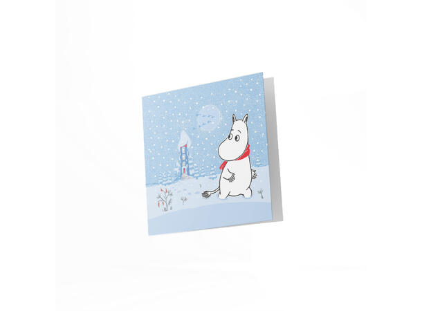 Mummi dobbeltkort - Mummitrollet vinter 12 cm Mummi