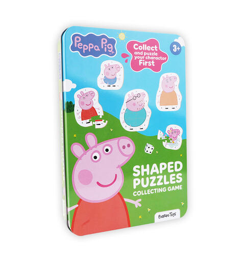 Peppa Gris - Puslespill i tinnboks 5 puslespill
