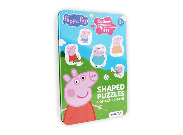 Peppa Gris - Puslespill i tinnboks 5 puslespill