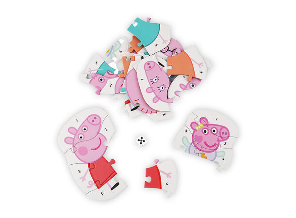 Peppa Gris - Puslespill i tinnboks 5 puslespill