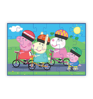 Peppa Gris - Puslespill og koffert 24 brikker