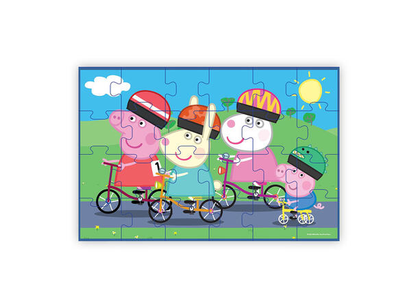 Peppa Gris - Puslespill og koffert 24 brikker