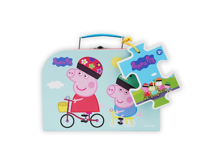 Peppa Gris - Puslespill og koffert 24 brikker 