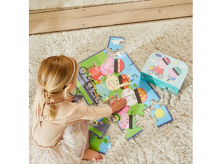Peppa Gris - Puslespill og koffert 24 brikker 