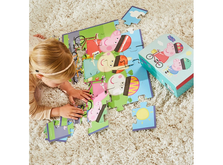 Peppa Gris - Puslespill og koffert 24 brikker 