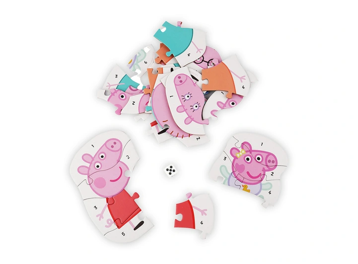 Peppa Gris 5 puslespill i tinnboks Fra 3 år 