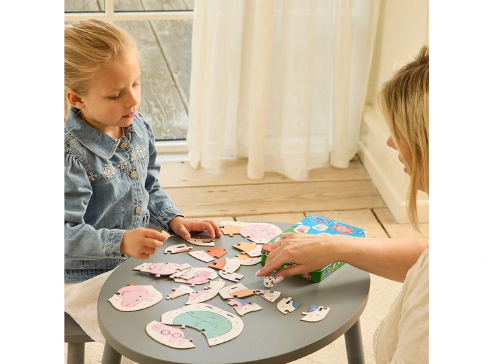 Peppa Gris 5 puslespill i tinnboks Fra 3 år 