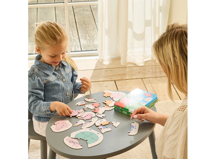 Peppa Gris 5 puslespill i tinnboks Fra 3 år 