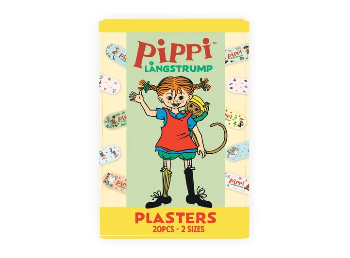 Pippi 20 plaster i metallboks 2 størrelser 