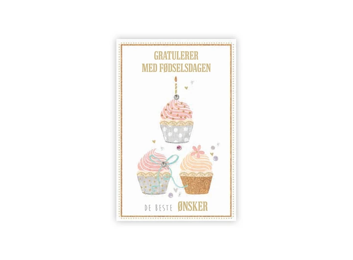 Dobbelt gratulasjonskort Gratulerer A7 Dobbelt kort 